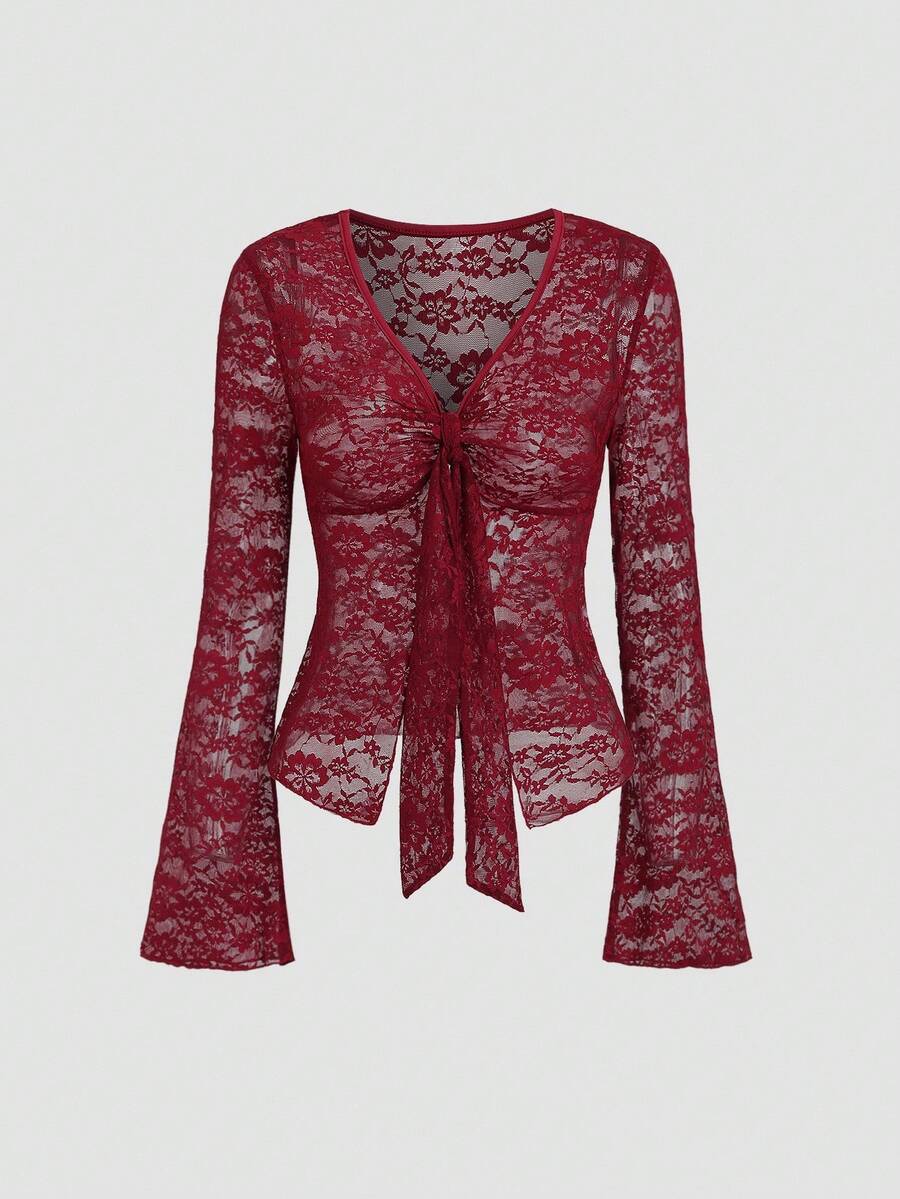 Sweetra Áo nữ Halloween, trang phục mùa thu cho nữ - Màu Đỏ Sâu - Xem 1