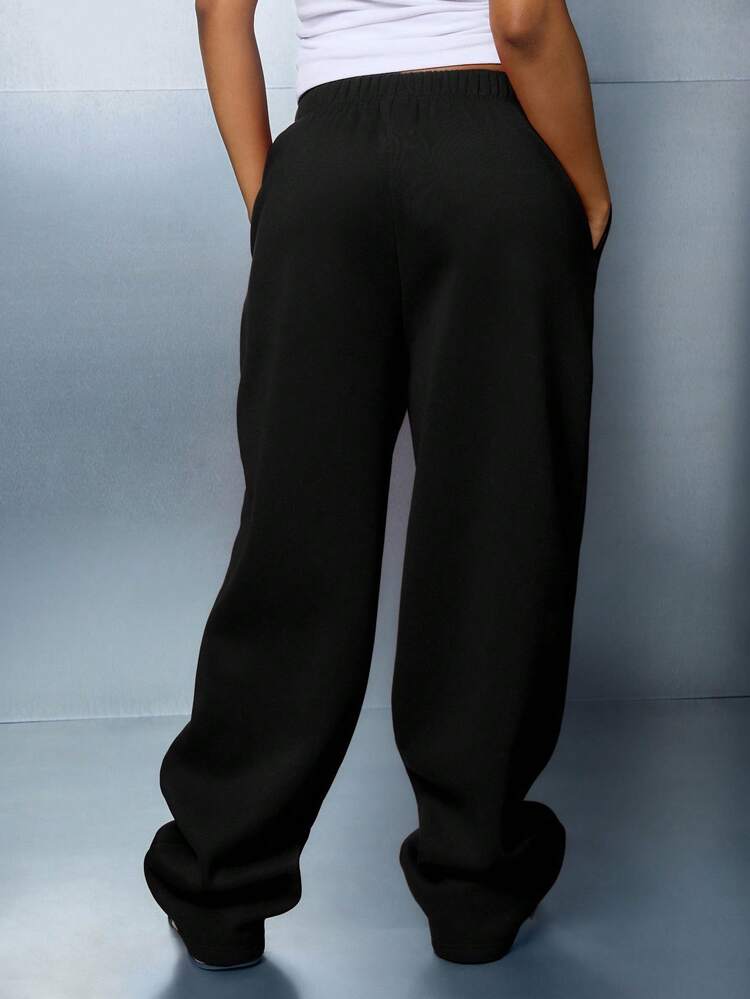 SUMWON WOMEN Wide Leg Baggy Sweatpants With Logo Detail