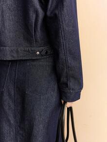 DAZY بدلة جينز نسائية فضفاضة عصرية مهترئة بتصميم عملة قديمة جديدة لموسم الخريف/الشتاء