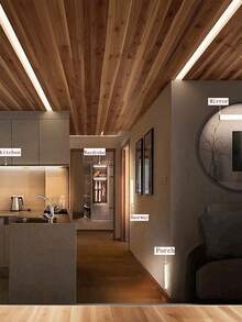 2pcs LED Motion Sensor Light ,Wireless LED Night Light ,Rechargeable Light Cabinet Wardrobe Lamp ,Staircase Backlight For Kitchen - White-2pcs - View 2