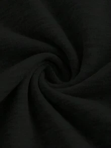 SHEIN EZwear 2 件套黑色和海军蓝高腰阔腿直筒休闲裤，适合夏季 - 彩色 - 查看 7