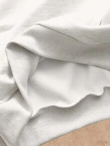 Manfinity NXTstreet 男士骑士刺绣半拉链连帽衫和运动裤休闲运动服套装，秋季服装，冬季服装 - 灰色 - 查看 10