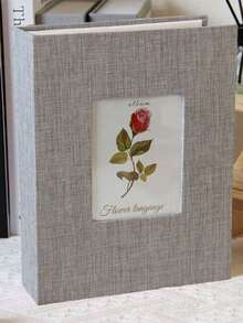 SHEIN 200 Pockets Photo Album Linen Cover DIY Writable Large Scrapbook Album 4x6 Photos Slip-In Picture Albums Children Growth - Multicolor - View 10