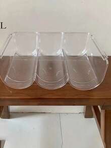 SHEIN 1pc Water Cup Storage Rack, Multi-Layer Storage Rack, Transparent Desktop Stackable Cup Holder, Dust-Proof Water Bottle Organizer