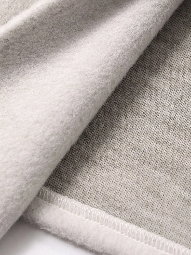 Tween Boy Solid Color Drop Shoulder Long Sleeve Double-Breasted Casual Jacket, Autumn/Winter