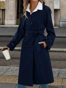 Solivie 女士保暖内衬风衣，秋冬外套，秋季