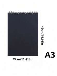 SHEIN 1 件 30 张素描本、素描板、生活绘画垫顶部螺旋装订无酸艺术素描本、艺术绘画纸适合成人初学者和艺术家返校 - 黑色 - 查看 10