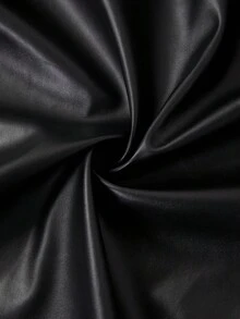 Ellevyn Áo gió PU lót họa tiết da báo đi làm cho nữ, nhẹ, phù hợp cho mùa thu/đông - màu đen - Xem 8