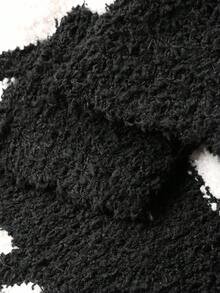 DAZY Bộ đồ ngủ dài tay dệt kim họa tiết sọc họa tiết cho nữ 2 món, đồ mặc nhà thường ngày cho mùa thu/đông, quần áo mùa thu - màu đen - Xem 10