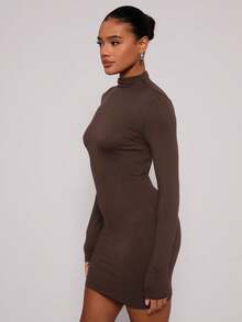 MUSERA 女士迷你连衣裙 春季派对外出 夏季性感生日优雅假日度假生日之夜约会之夜朋克派对夏季服装 - 棕色 - 查看 2