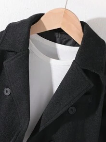 Young Boys' Comfortable Mid-Length Coat, Autumn/Winter Fall