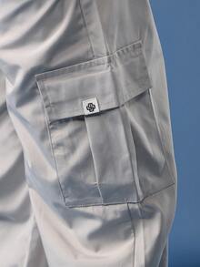 SUMWON Essentieller Street-Style Grafik-Hoodie Cargo-Hosen Set, Original-Creator-Design, urbane Mode für Winter, Herbst, Alltag, Lässig Zweiteiler Co-Ord