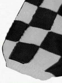 Sweetra Áo khoác cardigan dài tay kẻ caro tương phản dành cho nữ - Nhiều màu - Xem 5