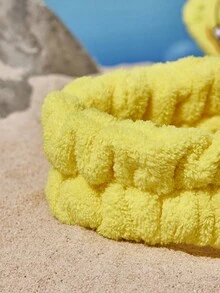 SpongeBob SquarePants | SHEIN 1 个柔软吸水头带，2 个腕带，舒适方便洗脸和沐浴 - 彩色 - 查看 8