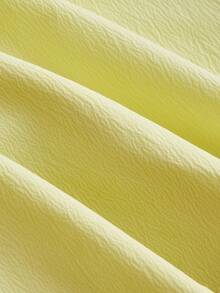 SHEIN MOD Solid Big Bow Back Ruffle Hem Cami Top