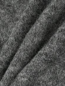 Everyssa 女士休闲百搭纯色针织背心 - 深灰色 - 查看 6