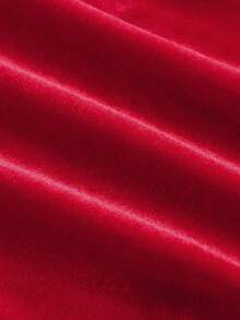 Pitira 青少年女孩优雅纯色勃艮第露肩荷叶边袖合身美人鱼长裙、圣诞礼服、化妆舞会礼服、红色礼服、仙女裙、圣诞派对礼服 - 紅色 - 查看 5