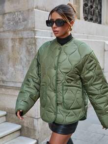 EURMUSE RueChic Frenchy 绗缝双口袋时尚冬季外套