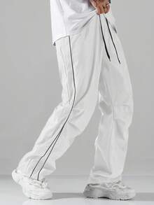 Manfinity EZcore 男士街头学院风裤子 - 白色 - 查看 4