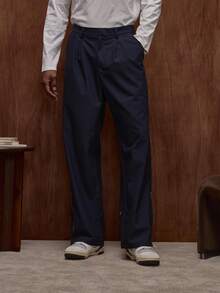Musero Men Straight Leg Twin Pleat Tailored Suit Pants Only Fall/SPRING ...