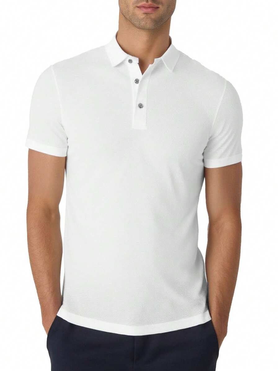Men's Polo Shirts White - White - View 1