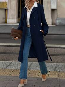 Solivie 女士保暖内衬风衣，秋冬外套，秋季