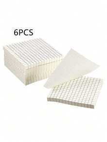 SHEIN 2 件格子图案便利贴，简单多用途易贴可写便利贴，适合学校学生、办公室返校 - 白色 - 查看 9