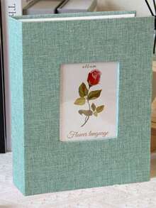 SHEIN 200 Pockets Photo Album Linen Cover DIY Writable Large Scrapbook Album 4x6 Photos Slip-In Picture Albums Children Growth - Multicolor - View 14