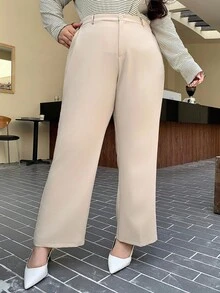 Dazy Plus 大码纯色修身西装和直筒裤，适合所有季节的女士正装裤秋季