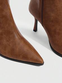 CUCCOO SZL Giày bốt cao gót mũi nhọn Cuccoo, cao đến đùi, gợi cảm dành cho nữ - màu nâu - Xem 7