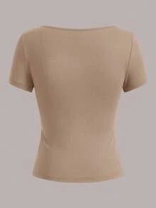 SHEIN EZwear 3 件女士短袖短款休闲修身 T 恤，适合夏季 - 彩色 - 查看 6