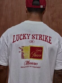 Musero 超大短袖落肩图案印花T恤秋冬