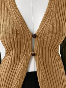 Sunspun Áo len cardigan dệt kim cài nút phong cách Bohemian cỡ lớn dành cho nữ, phù hợp với mọi mùa, lý tưởng cho trang phục đi nghỉ - Lạc đà - Xem 6