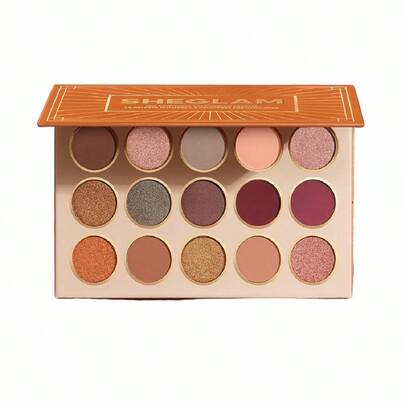 SHEGLAM Centuries Palette 15-Color Matte Shimmer Eyeshadow Palette Neutral And Cool Tones Long Lasting Soft Smooth Professional Eyeshadow Eye Makeup Cosmetics Eyeshadow Brand Beauty Makeup Face Paint Cosmetic For Women Girls Perfect For Spring Summer Ideal For Y2K Fancy Fashion Suitable For Birthday Mother'S Day Gift Rave Party Ready Best Color
