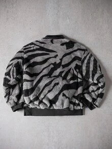 PAVTROS Áo khoác nỉ ấm áp thường ngày có khóa kéo cho nam, Thu/Đông - Xám - Xem 2