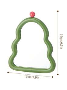 Joivida 1PC Christmas Tree-Shaped Cream Photo Frame Makeup Mirror, Desktop Foldable Mirror, Ladies' Dressing Mirror, Cute Desktop Touch-Up Mirror, Great Christmas Gift For Everyone - Multicolor - View 6