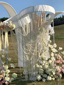 Kit com 2 Cordões de Pérolas Artificiais de Luxo (2m e 10m de Comprimento) | Guirlanda de Pérolas Artificiais, Corrente de Pérolas Redondas para Arco de Casamento, Painel de Fundo, Cortina, Chá de Panela, Festa de Aniversário e Decoração de Festas | Materiais para Artesanato DIY, Corte no Tamanho Ideal sem Desfiar, Reutilizável, Decoração Elegante para Casa | Atacado em Grande Quantidade, Qualidade Premium