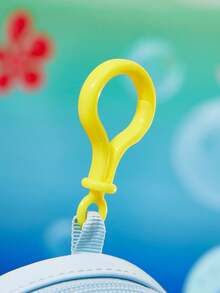 SpongeBob SquarePants | SHEIN 1 件 PU 皮革透明窗口卡通印花零钱包，可挂在包上，适合存放硬币、钥匙、个人物品，男女皆宜 - 淺藍色 - 查看 4