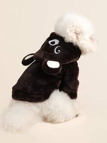 PETSIN 1pc Pet Clothing, Cute Brown Bear Shaped Transformation Outfit, Suitable For Cats And Dogs To Wear Warm Hoodies In Autumn And Winter Weather