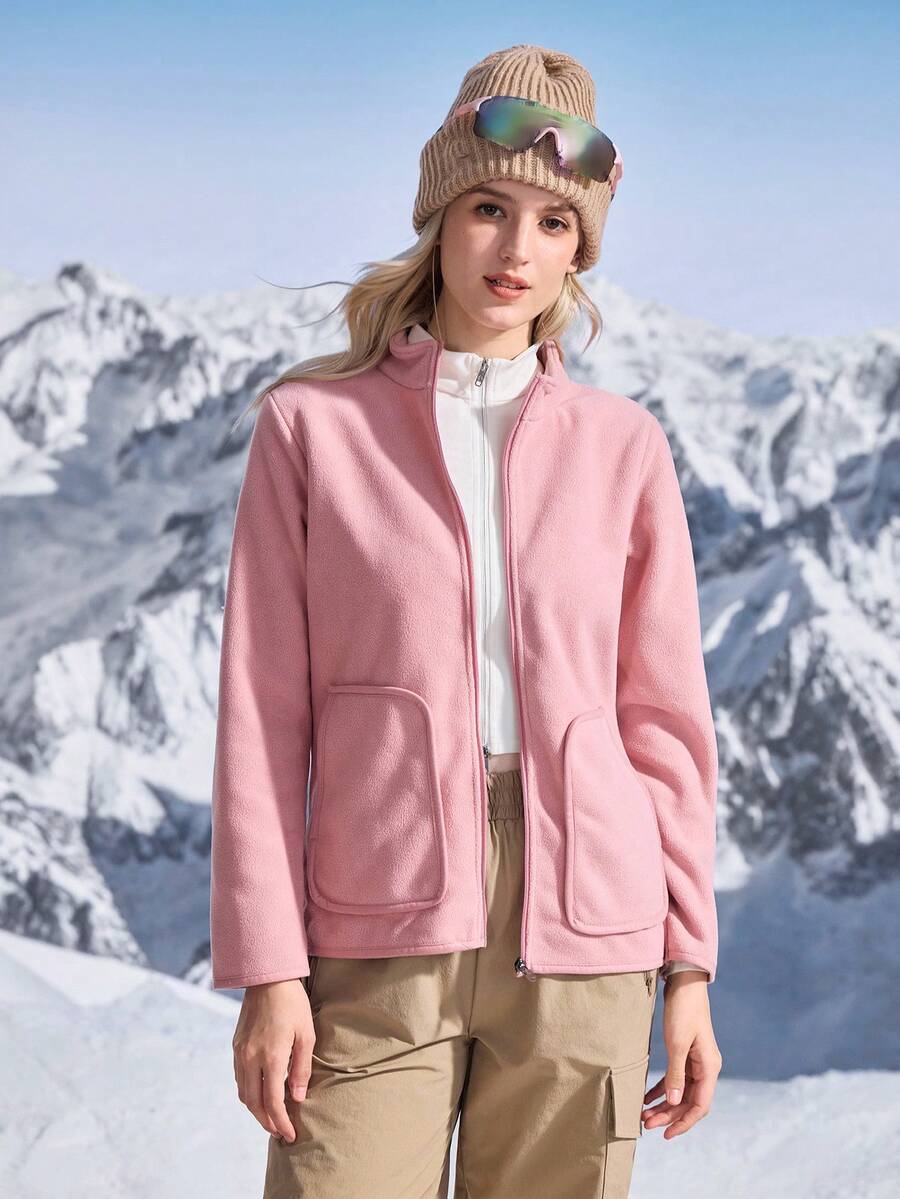 In My Nature Áo khoác lông cừu ngoài trời cho nữ, Áo khoác ngoài trời màu hồng phấn cho nữ, Áo khoác mùa đông Áo khoác giữ nhiệt dày ấm, Áo khoác mùa đông Áo khoác thường ngày & ngoài trời cho nữ Áo khoác đi bộ đường dài ngoài trời Áo khoác thường ngày cho nữ, Áo khoác giữ nhiệt, Áo khoác mùa thu đông, Áo khoác dày GIỮ ẤM, Áo khoác mùa đông Áo khoác thể thao nữ Áo khoác trắng - Hồng - Xem 1