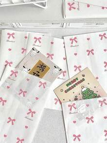 200 Peças Sacolas de Presente com Alça de 4,7 x 6,7 Polegadas em Papel Kraft Marrom Granel para Casamento, Festa de Aniversário, Lembrancinhas e Artesanato - Multicolorido - Visão 4