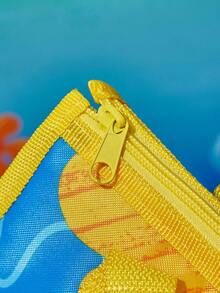 SpongeBob SquarePants | SHEIN 1pc Cartoon Character Printed Insulated Lunch Bag, Keeps Food Warm Or Cold, Large Capacity Picnic Bag Fits Lunch Box & Drink, Suitable For Picnic, Camping, Travel, Home Use, Family & Student