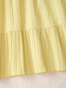 INAWLY Women's Ruffle Strap Minimalist Casual Mini Dress, Light Yellow, Suitable For Summer Vacation - Multicolor - View 6