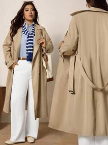 Zelara Áo khoác Trench Coat hai hàng khuy trơn màu cỡ lớn dành cho người đi làm thường ngày, Áo khoác Trench Coat tay dài ve có túi, Quần áo mùa đông dành cho nữ, Quần áo mùa đông dành cho nữ, Trang phục Halloween, Áo khoác Halloween, Quần áo công sở dành cho phụ nữ, Áo khoác công sở tối giản, Phù hợp để mặc hàng ngày, Đi làm, Tối giản, Thanh lịch và thời trang khi đi làm, Phong cách giản dị rộng rãi, Áo khoác trở lại trường, Áo khoác phong cách Old Money, Áo khoác mùa đông, Mùa thu, Mùa thu - Lạc đà - Xem 13