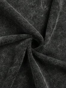 PAVTROS 男士街头时尚蜘蛛网印花哥特式垃圾摇滚万圣节连帽衫，秋季 - 黑色 - 查看 8