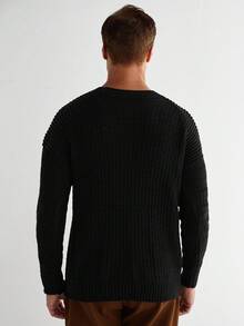 Manfinity CityGents 男士休闲纯色圆领长袖套头毛衣，Old Money，秋冬