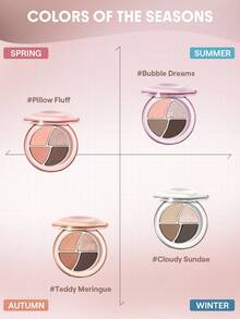 SHEGLAM Daydreamer Mini Palette-Cloudy Sundae Brand Beauty Makeup Face Paint Cosmetic For Women Girls Perfect For Fall Winter Ideal For Y2K Fancy Fashion Suitable For Birthday Christmas Present Party Ready Best Color