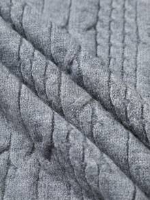 Manfinity Homme Jersey de cuello redondo de manga larga casual para hombre, otoño e invierno - Gris - Ver 3