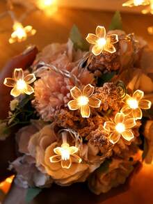 1条1.5米/3米/6米LED樱花串灯，适用于卧室、花园、婚礼派对、装饰照明