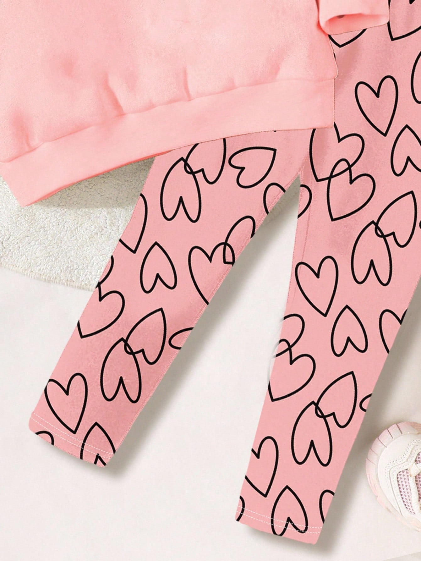 SHEIN طقم بلوزة كاجوال فضفاضة و سراويل ضيقة بنمط ق...